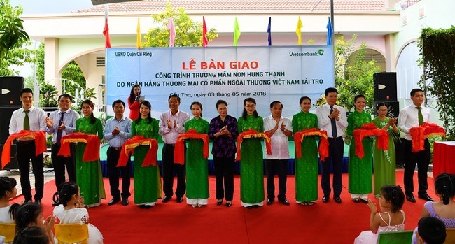 Vietcombank tài trợ 5 tỷ đồng xây trường học tại Cần Thơ