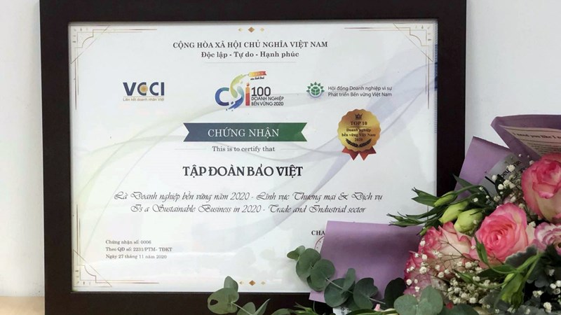 Tập đoàn Bảo Việt: Top 10 doanh nghiệp bền vững nhất Việt Nam 5 năm liên tiếp 