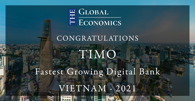 Timo hai năm liên tiếp được vinh danh là “Fastest Growing Digital Bank” do The Global Economics bình chọn
