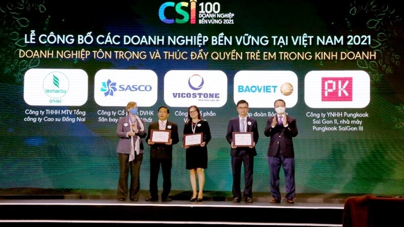 Bảo Việt đứng đầu TOP10 Doanh nghiệp Bền vững Việt Nam 6 năm liên tiếp