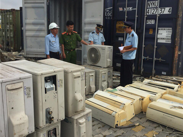 Bắt cả nghìn bộ máy lạnh cũ nhập khẩu tại cảng Cái Mép