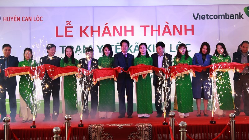 Vietcombank bàn giao công trình an sinh xã hội Trạm Y tế xã Kim Lộc, Hà Tĩnh