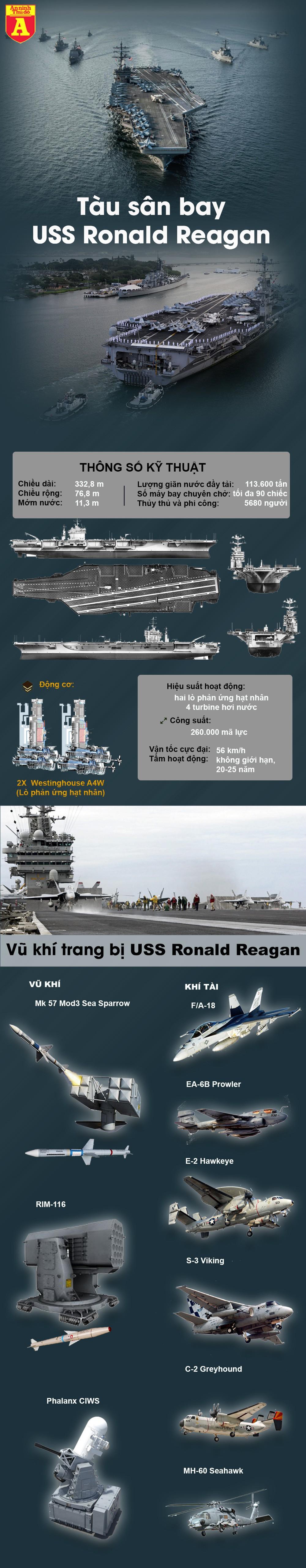 "Lác mắt" với tàu sân bay USS Ronald Reagan - Ảnh 1