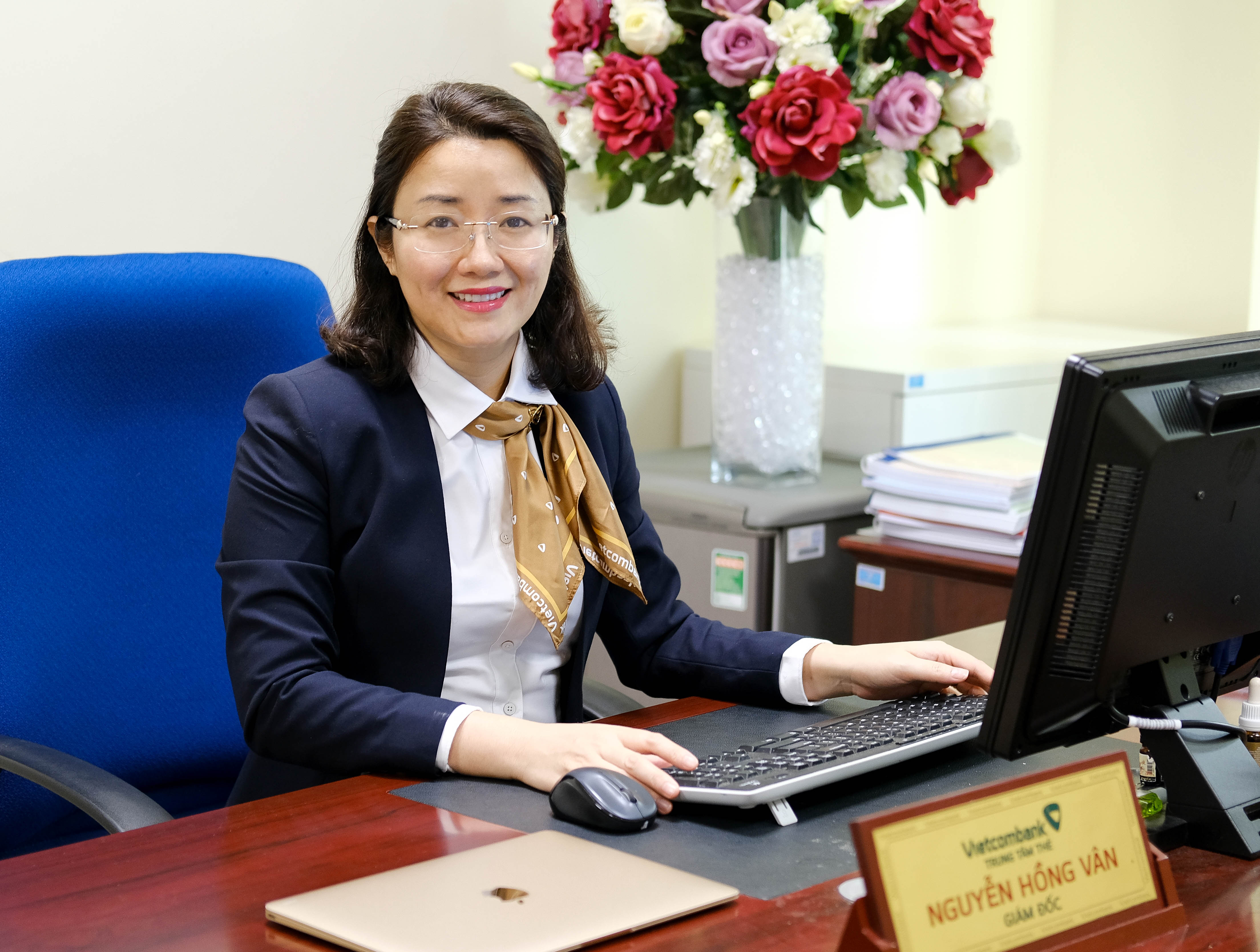Bà Nguyễn Hồng Vân - Giám đốc Trung tâm thẻ của Vietcombank