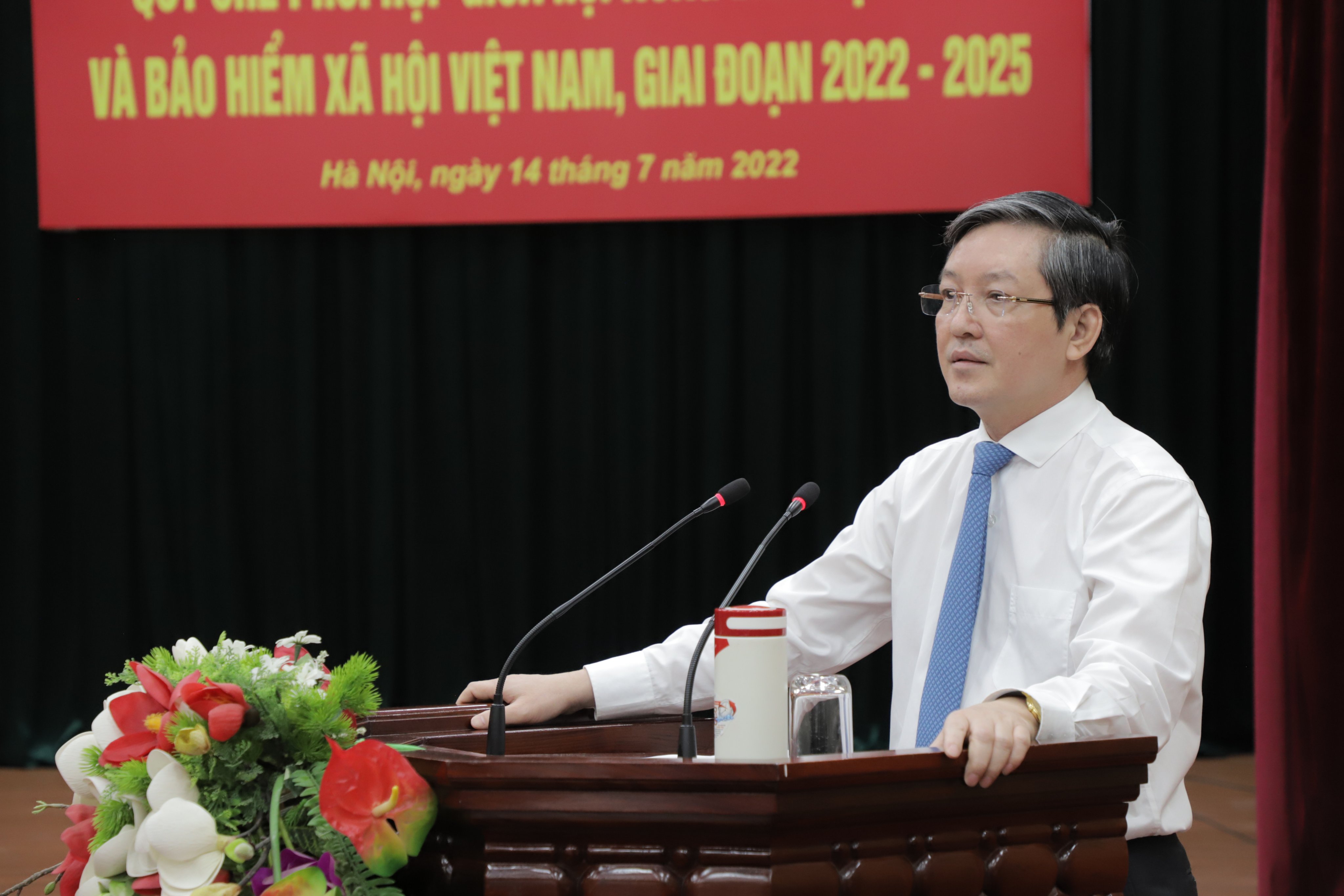 Chủ tịch Ban Chấp h&agrave;nh Trung ương Hội N&ocirc;ng d&acirc;n Việt Nam Lương Quốc Đo&agrave;n ph&aacute;t biểu tại buổi lễ.