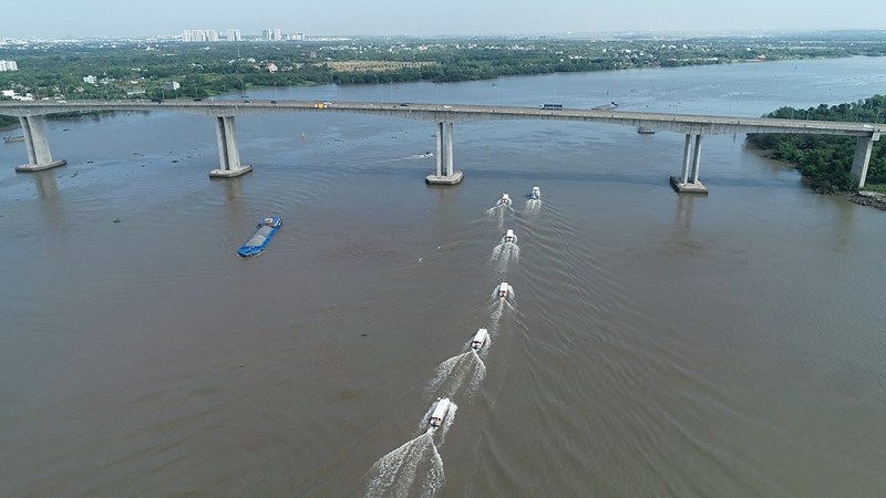 Từ Aqua City di chuyển bằng đường sông về TP. Hồ Chí Minh chỉ mất hơn 30 phút. Ảnh NVL