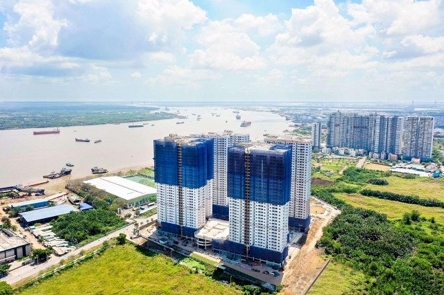 Dư &aacute;n Saigon Riverside Complex - Dự &aacute;n do HTN l&agrave;m tổng thầu x&acirc;y dựng dự kiến b&agrave;n giao qu&yacute; 2/2022. Ảnh HTN