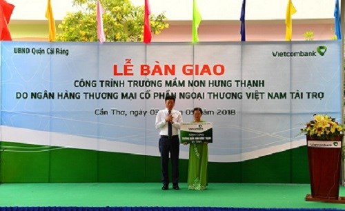 Vietcombank tài trợ 5 tỷ đồng xây trường học tại Cần Thơ - Ảnh 1