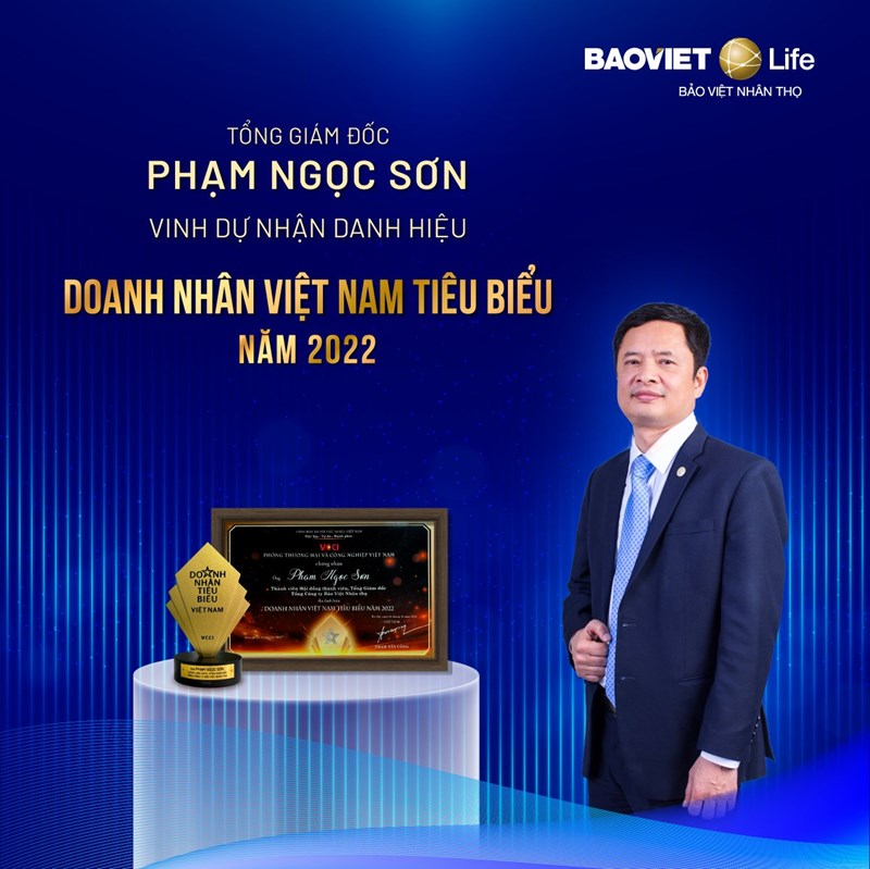 Tổng Giám đốc Bảo Việt Nhân thọ nhận giải thưởng “Doanh nhân Việt Nam tiêu biểu” năm 2022