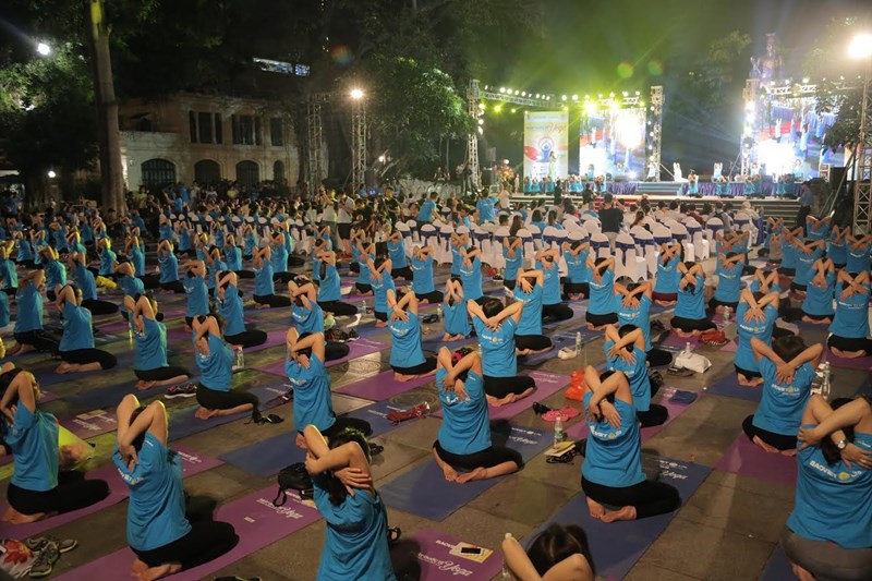 Gần 3.000 người đồng diễn Yoga tại 3 tỉnh thành kỉ niệm ngày Quốc tế Yoga 2017 - Ảnh 2